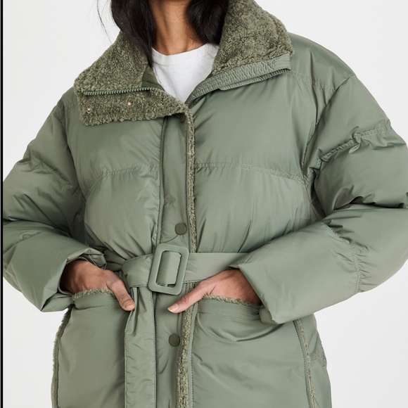 Line and Dot Olive green Saylor coat - Picture 2 of 4